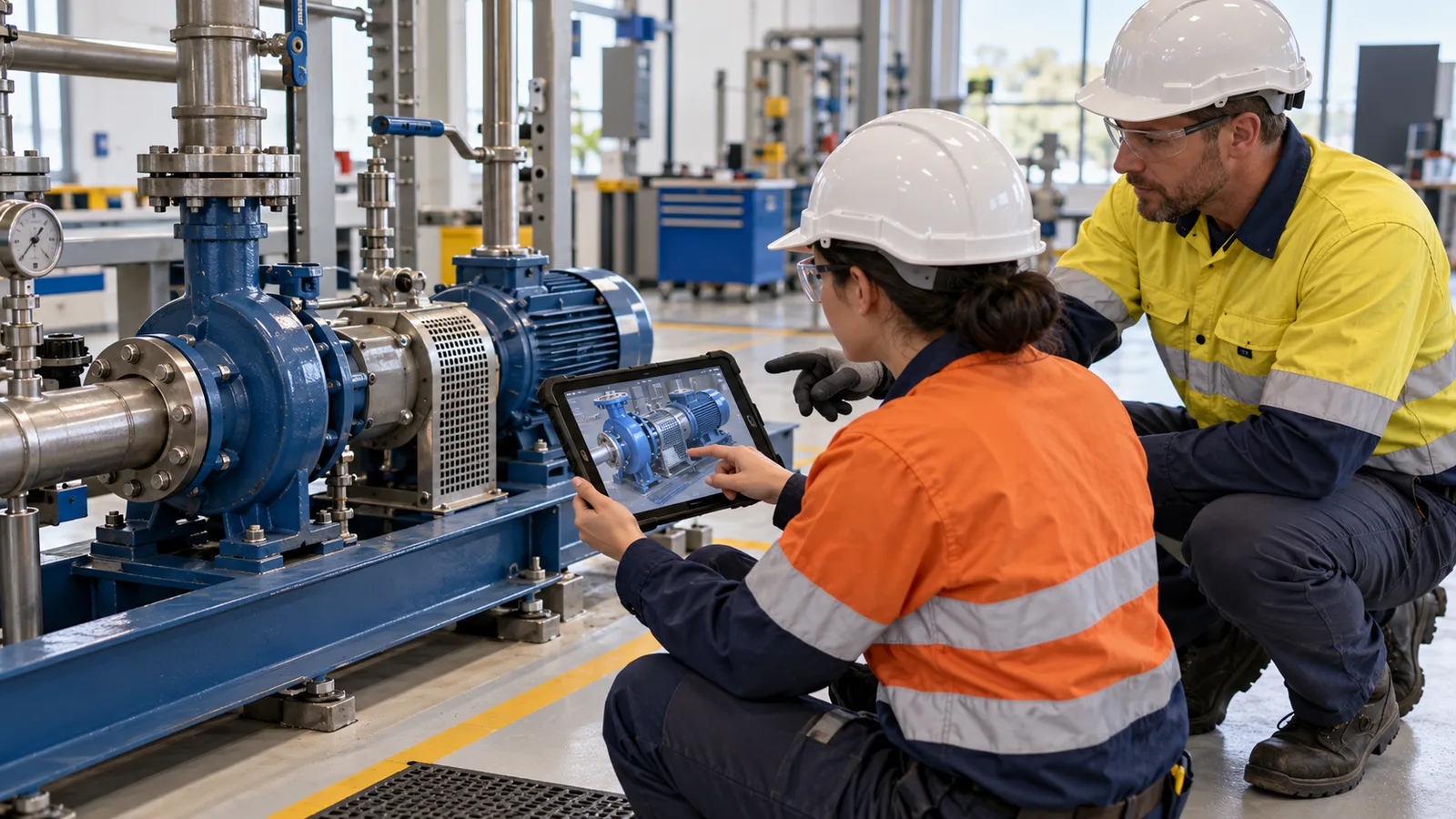 Illustrative equipment training with an instructor